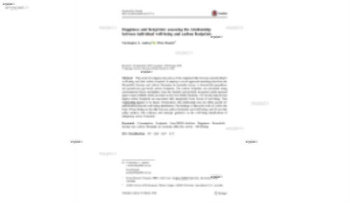 Happiness and footprints: assessing the relationship between individual well-being and carbon footprints